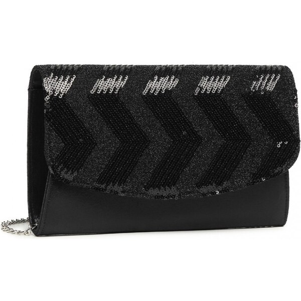 Miss LULU Listová kabelka - čierna 45891276