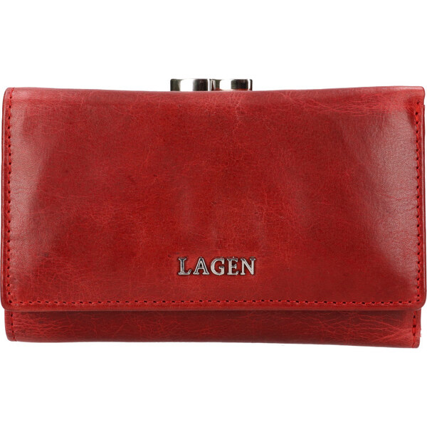 Lagen Dámska kožená peňaženka LG - 22131 vínová 45895283