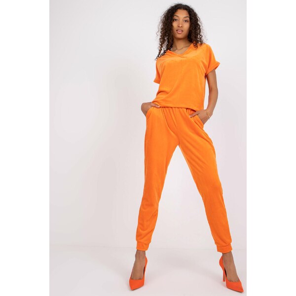 MladaModa Velúrová tepláková súprava s krátkym rukávom model 90644 46490696