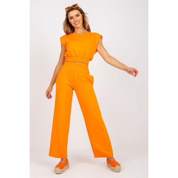 MladaModa Tepláková súprava so širokými teplákmi model 0905 oranžová 46490689