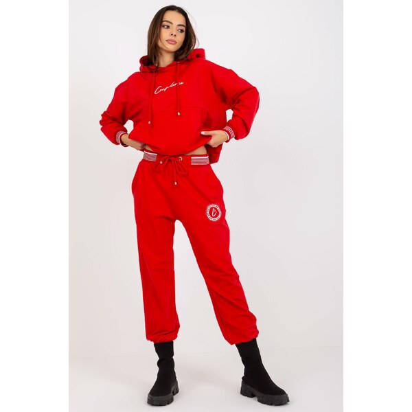 MladaModa Tepláková súprava s výšivkou model 28437 červená 46490770