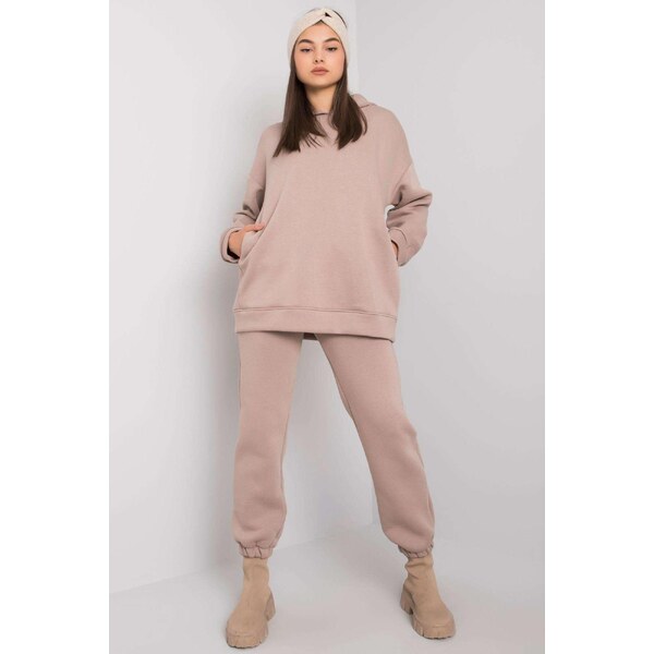 MladaModa Oversize tepláková súprava Dillona béžová 46490793