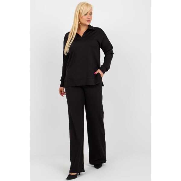 MladaModa Oversize tepláková súprava model 26311 čierna 46490850