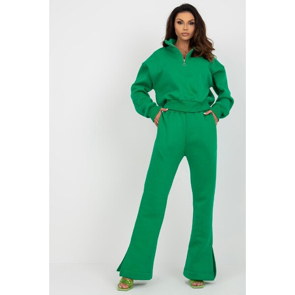 MladaModa Hrubá tepláková súprava model 77405 zelená 46490947