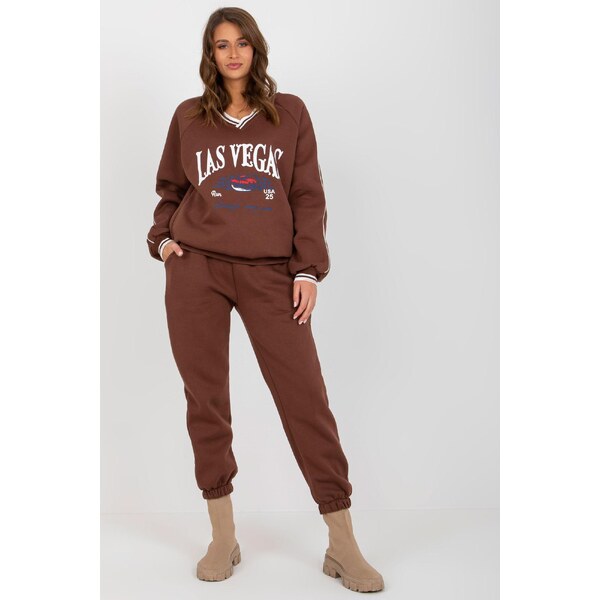 MladaModa Športová tepláková súprava Las Vegas farba cappuccino 46490960