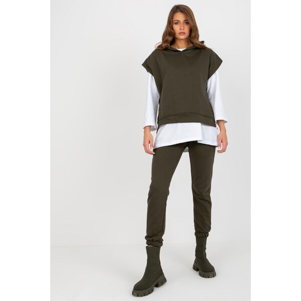 MladaModa 3-dielny komplet mikiny, blúzky a teplákov model 76464 farba 46490965