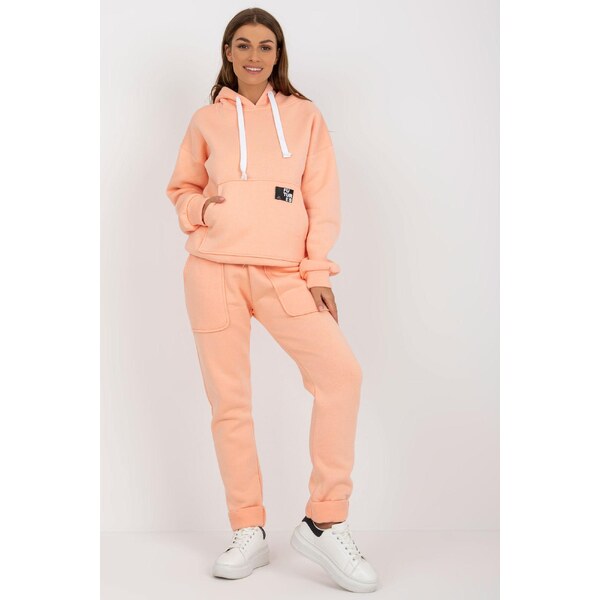 MladaModa Hrubá tepláková súprava model 75801 broskyňová 46490975