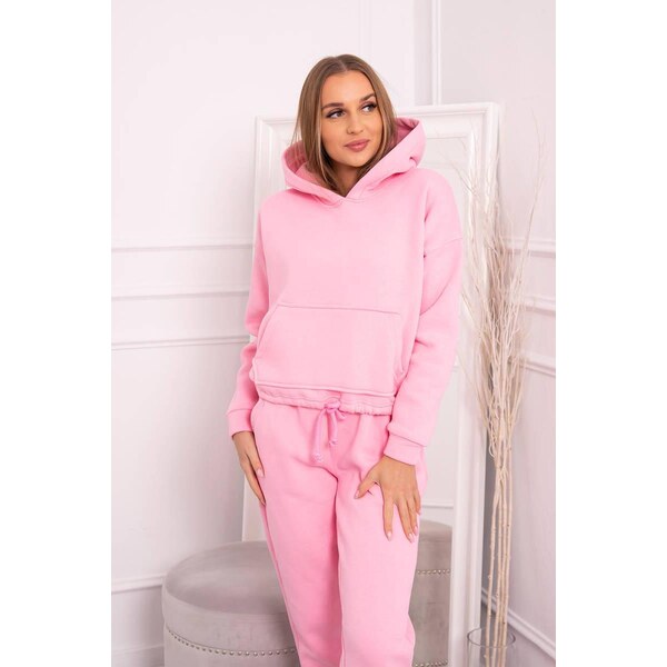 MladaModa Zateplená tepláková súprava s mikinou so zaväzovaním dole 46491132
