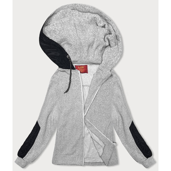 LHD Svetlosivá rebrovaná dámska mikina (AMG-311) 49768443