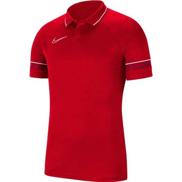 Pánske futbalové polo tričko Dry Academy 21 M CW6104 657 červené - 49770727