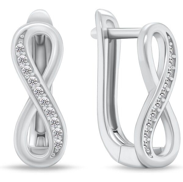 Brilio Silver Slušivé strieborné náušnice Nekonečno EA290W 66578522