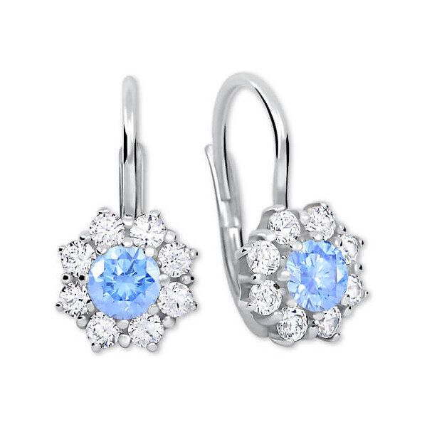 Soliter Strieborné náušnice s kryštálmi 436 001 00322 04 - tyrkysové 66587020