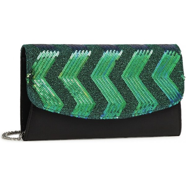 Miss LULU Listová kabelka LP2311-zeleno-čierna 45968493