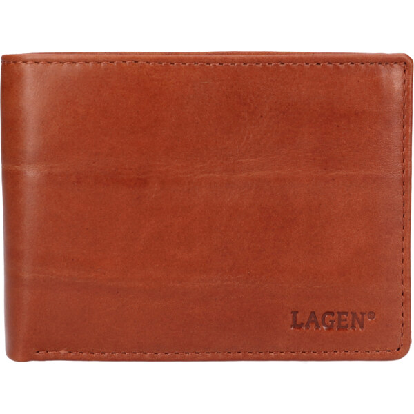 Lagen Pánska kožená peňaženka LG-22111 hnedá 45990883