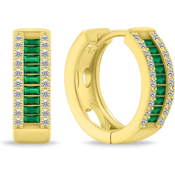 Brilio Silver Trblietavé pozlátené kruhy so zirkónmi EA475YG 66581611