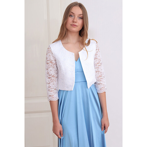 Glara Bolerko s čipkovými rukávmi 60175693