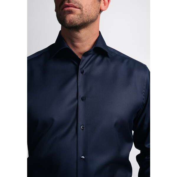 ETERNA Modern Fit navy modrá nie presvitajúca košeľa dlhý rukáv Non 45998014