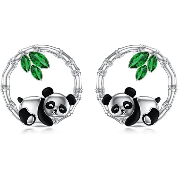 Olivie Strieborné náušnice PANDA 7838 46002659