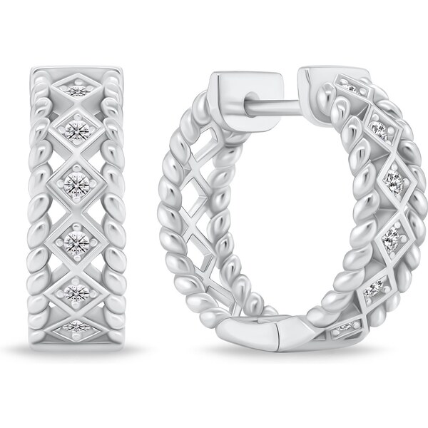 Brilio Silver Očarujúce strieborné kruhové náušnice PE046 66585051