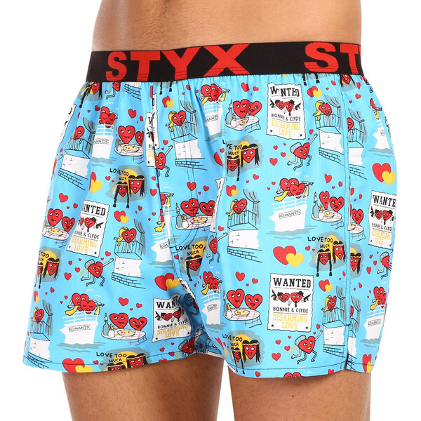 Pánske trenírky Styx art športová guma Valentín pary (B1756) 46006080