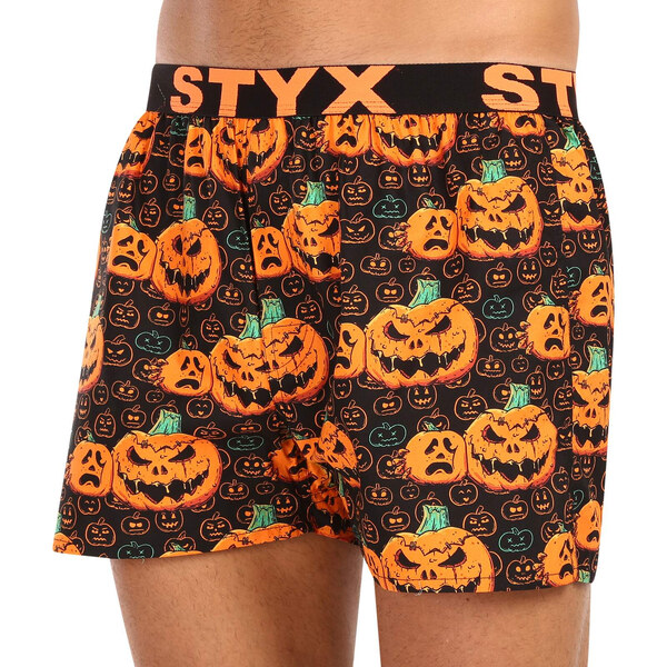Pánske trenírky Styx art športová guma Halloween tekvica (B1755) 46006081