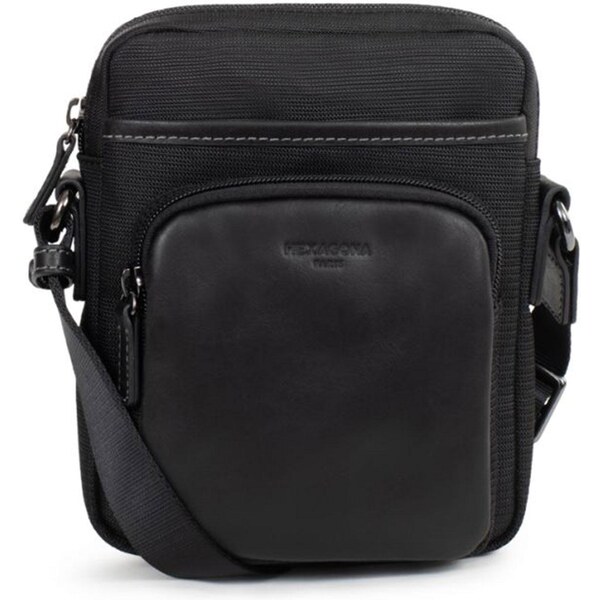 Pánska polokožená taška na doklady - Hexagona Silviani čierna 56864698