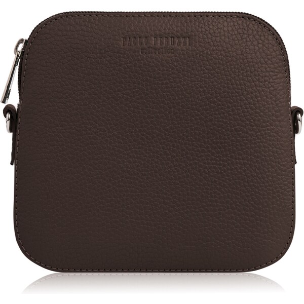 PAOLO PERUZZI Dámska kožená kabelka cez rameno IN-61-BR | hnedá IN-61 46021266