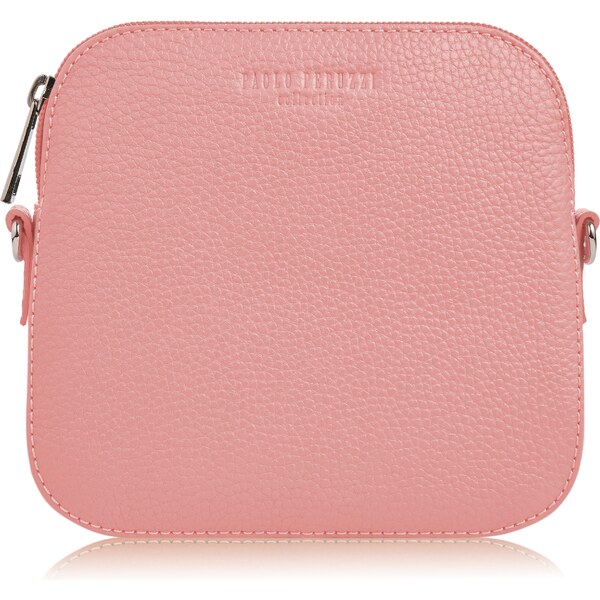 PAOLO PERUZZI Dámska kožená taška cez rameno IN-61-PI | ružová IN-61 46021272