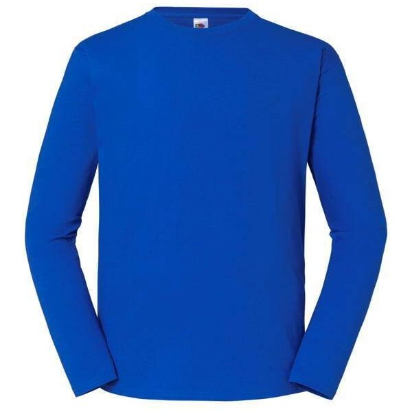 Modré pánske tričko Iconic 195 Ringspun Premium Fruit of the Loom 50650867
