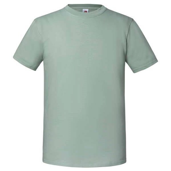 Zielona koszulka męska Iconic 195 Ringspun Premium Fruit of the Loom 50558900