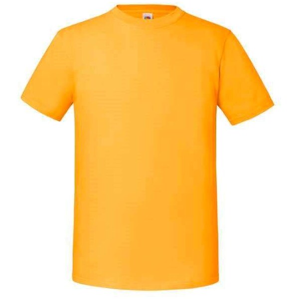 Ikonické 195 Ringspun Premium Fruit of the Loom pánske žlté tričko 50557878