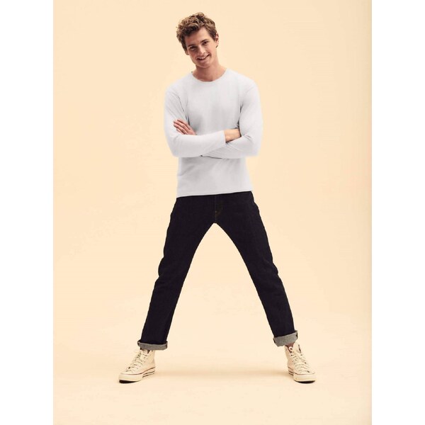 White Mens T-shirt Original Sleeve Fruit of the Loom 50518105