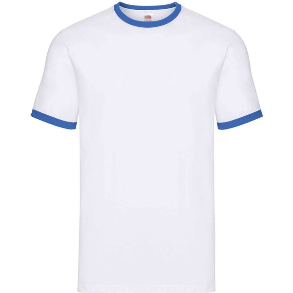 White T-shirt Ringer Fruit of the Loom 50508672