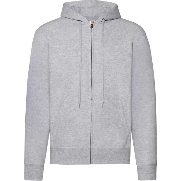 Grey Zippered Hoodie Classic Fruit of the Loom 50518000