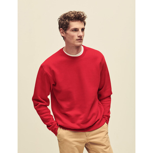 Mens Red Set-in Sweat Fruit of the Loom 50518025