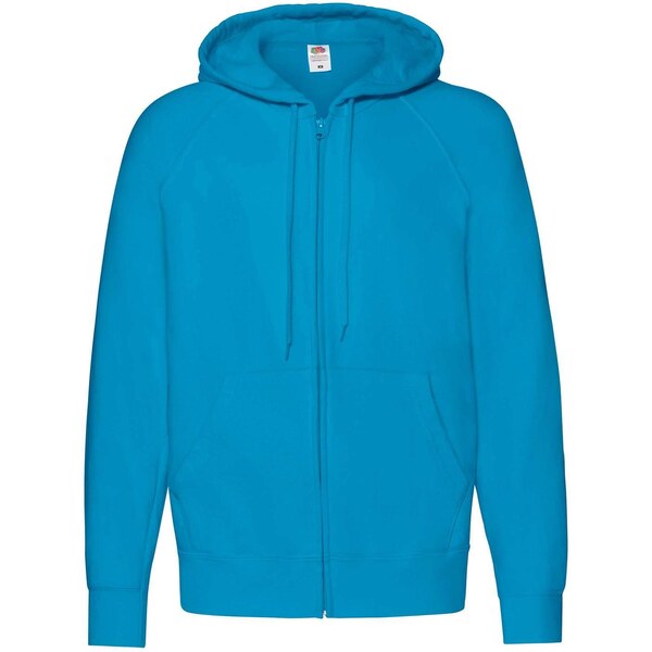Blue Mens Hoodie Lightweight Zip Thru Hooded Sweat Fruit of the Loom 50518005