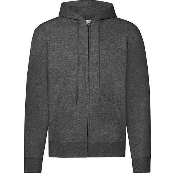 Dark Grey Zippered Hoodie Classic Fruit of the Loom 50508724