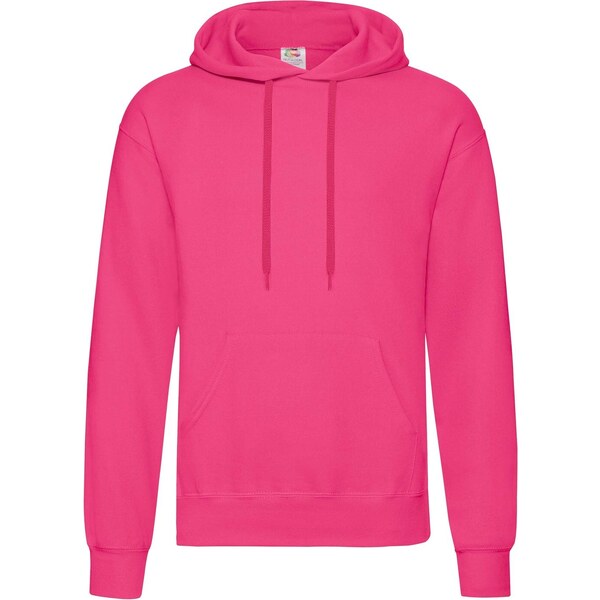 Mens Pink Hooded Sweat Fruit of the Loom 50508689