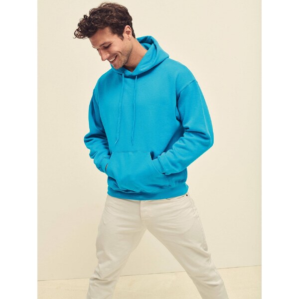 Blue Mens Hooded Sweat Fruit of the Loom 50518039