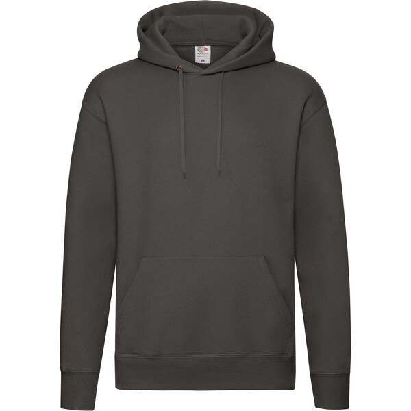 Dark Grey Mens Hooded Sweat Fruit of the Loom 50557998