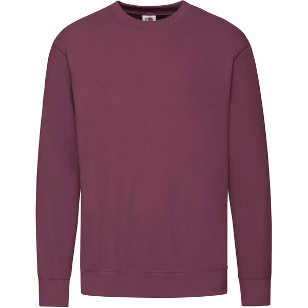 Burgundy Mens Sweatshirt Lightweight Set-in-Sweat Sweat Fruit of the 50558054
