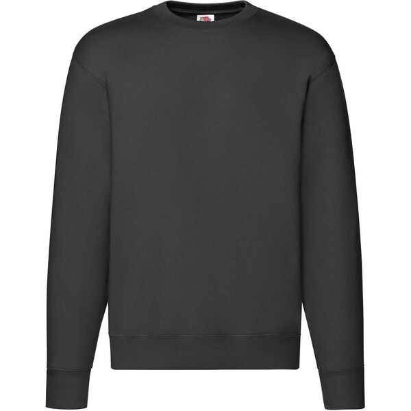 Mens Black Sweatshirt Set-in Sweat Fruit of the Loom 50558867