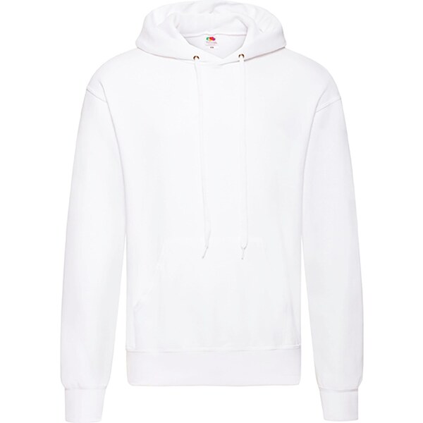 Pánska biela mikina s kapucňou Fruit of the Loom 50558004