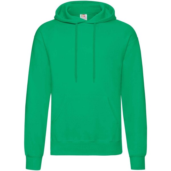 Green Mens Hooded Sweat Fruit of the Loom 50557859