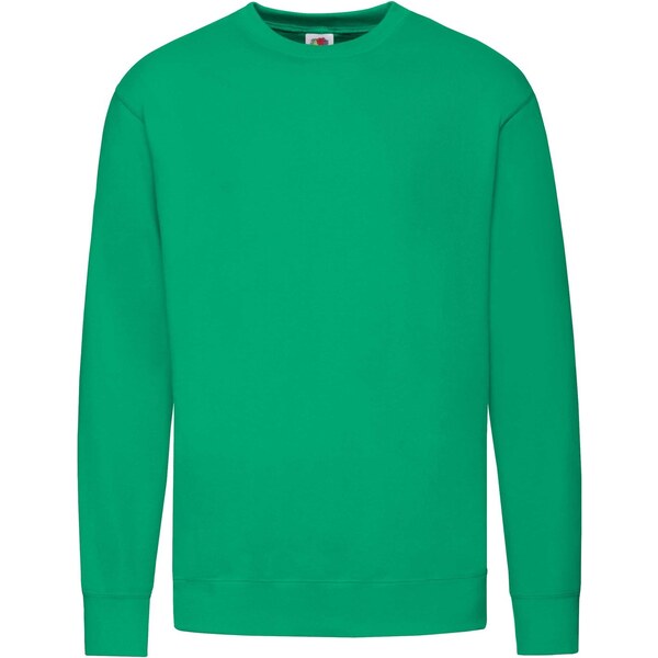 Green Mens Sweatshirt Lightweight Set-in-Sweat Sweat Fruit of the Loom 50558874