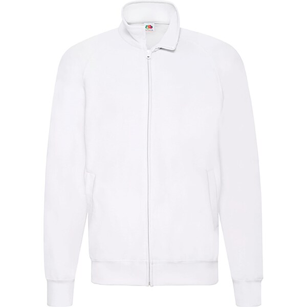 Biała bluza męska Lightweight Sweat Jacket Fruit of the Loom 50558876