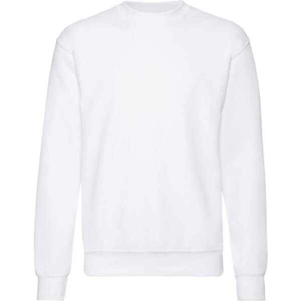 Mens White Sweatshirt Set-in Sweat Fruit of the Loom 50557905