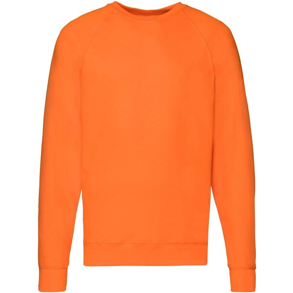Orange Mens Sweatshirt Lightweight Raglan Sweat Fruit of the Loom 50654974