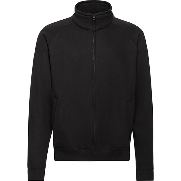 Black Mens Sweat Jacket Fruit of the Loom 50558896