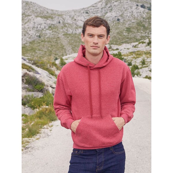 Czerwona bluza męska Hooded Sweat Fruit of the Loom 50558057